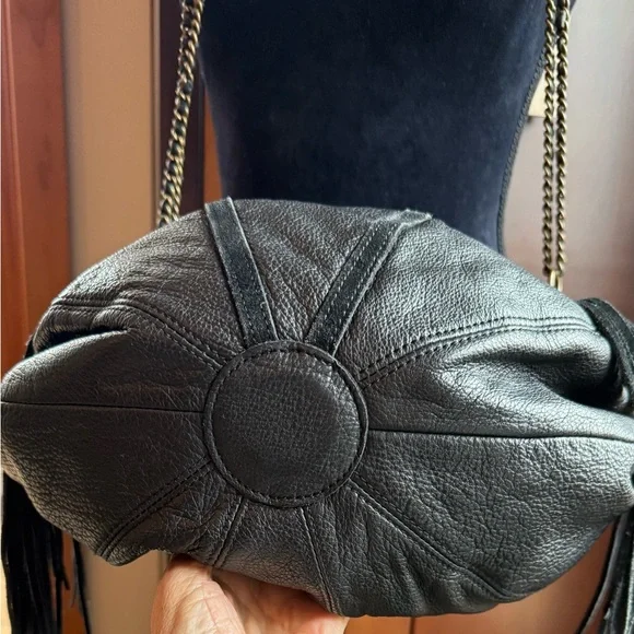 Rare vintage black pebbled leather and suede Liebeskind Berlin bag. Crossbody - Picture 12 of 16